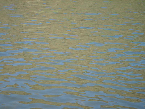 Blue and grey ripples on water