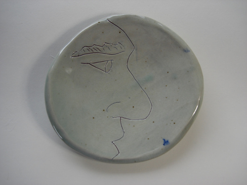 nose profile on plate