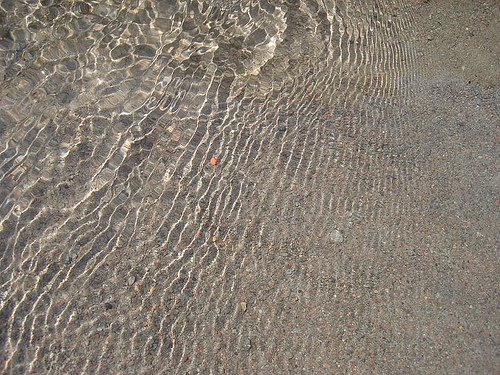 ripples of light on sand