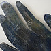 Blue fingers raku glaze
