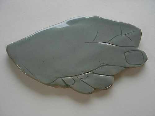 Drawing of a hand in clay